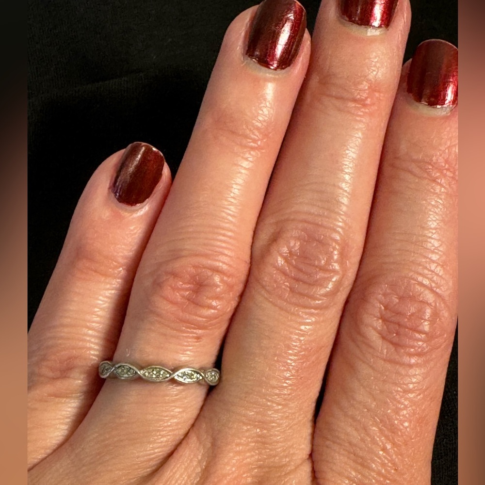 Sterling Silver and Diamond Band